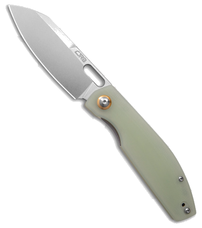 product image for CJRB Cutlery Ekko Button Lock Knife Jade G10 Stonewash