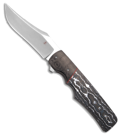product image for Clark Custom Black White Model 3 Flipper Knife