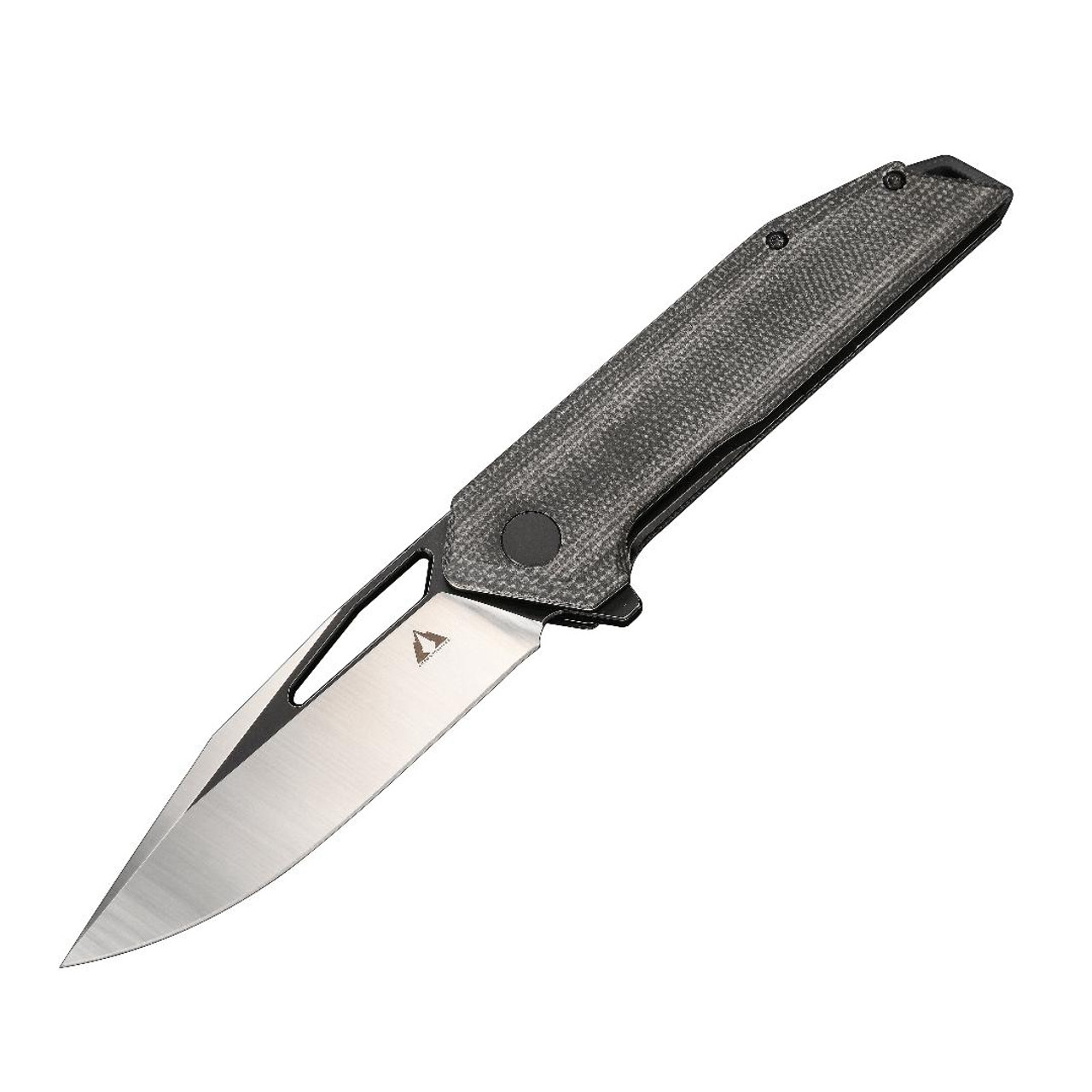 CMB Lurker Black Micarta Handle D2 Plain Edge Satin Finish Folding Knife