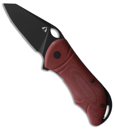 product image for CMB Made Knives Hippo Red G10 Liner Lock Flipper Knife