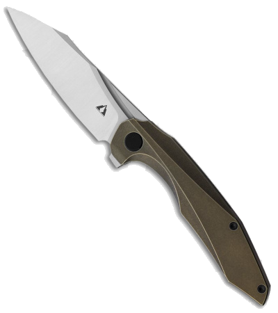 product image for CMB Made Knives HERE Flipper Pocket Knife Dark Bronze Titanium