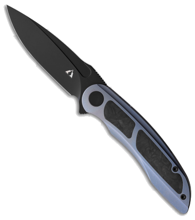 product image for CMB-Made KNight Frame Lock Knife Titanium Carbon Fiber Black M390
