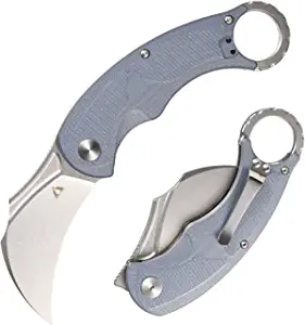 product image for CMB Made Knives Falcon Folding Karambit AUS 10 Steel G10 Handle Pocket Knife Blue