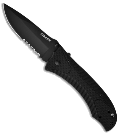product image for Coast Dark Force II Black G-10 Handle Double Lock Knife DX345
