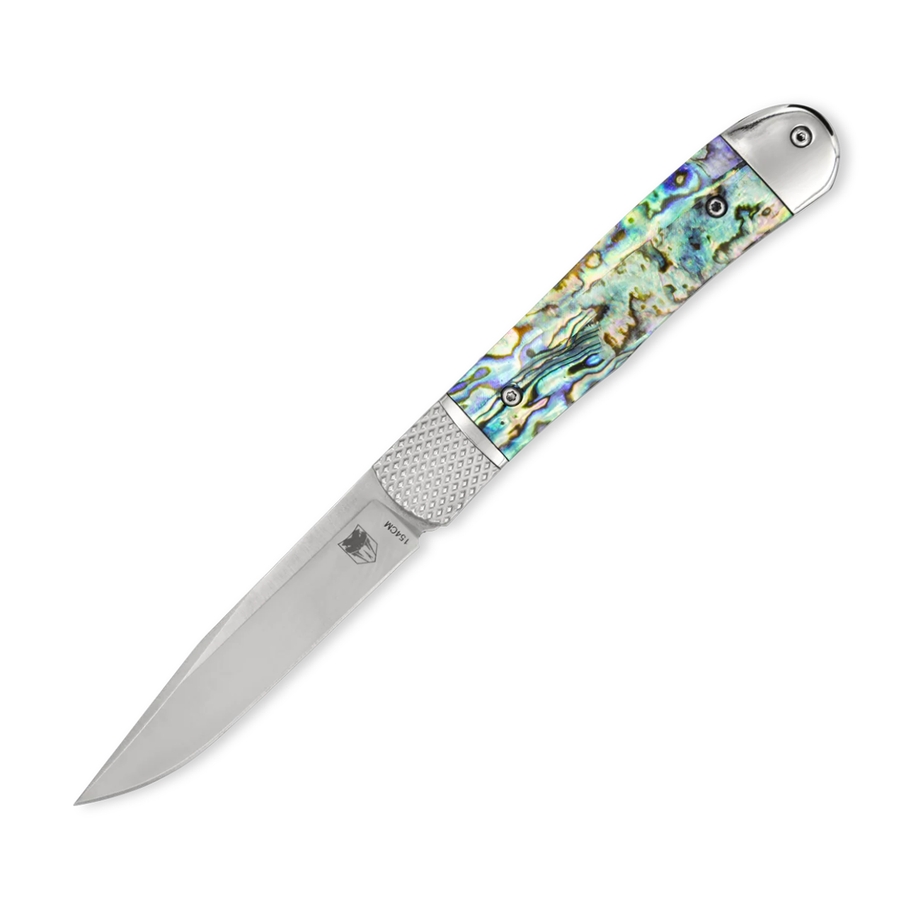 Cobra-Tec CTTHRABA154CM Abalone Hidden Release Auto Trapper Knife product image