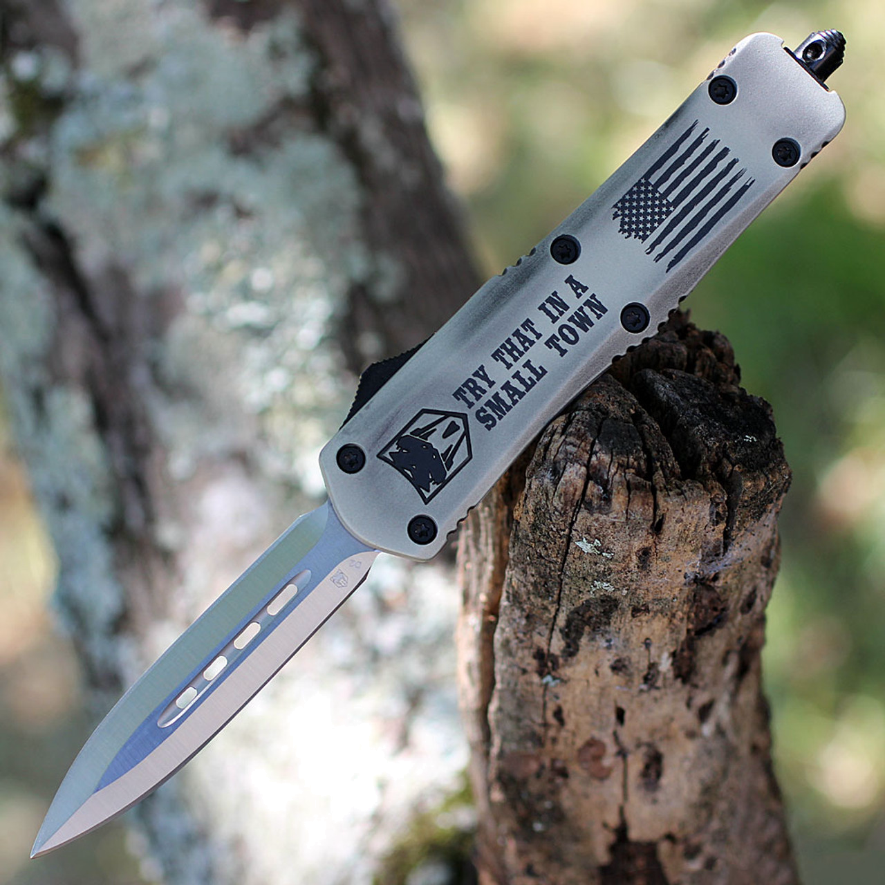 product image for CobraTec Medium FS-3 "Try That in a Small Town" OTF Knife D2 Blade