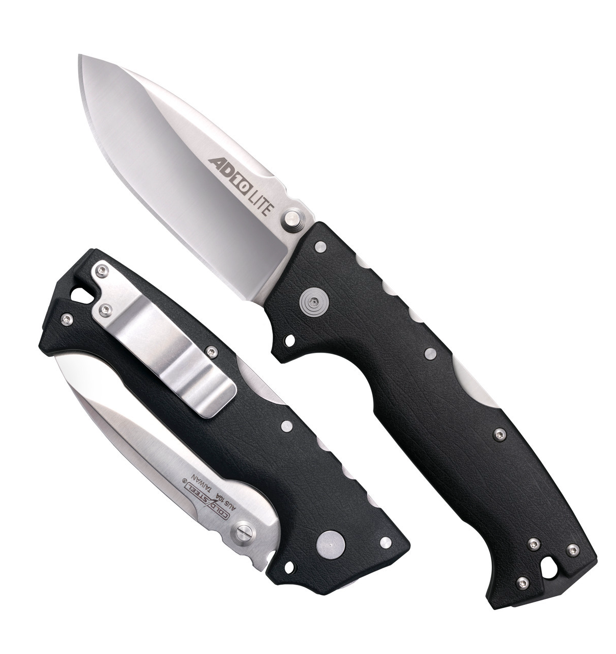 Cold Steel Black AD-10 Lite Folding Knife AUS 10A Drop Point Plain Edge Satin Finish product image