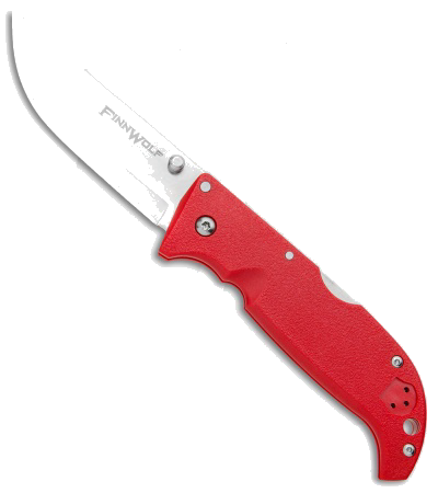 Cold Steel Finn Wolf Red Handle Lockback Knife AUS8A Steel