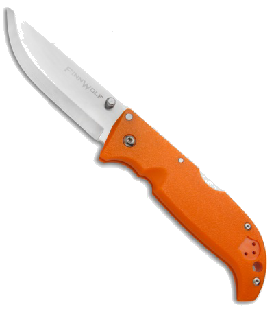 Cold Steel Finn Wolf Blaze Orange AUS-8A Steel Lockback Knife