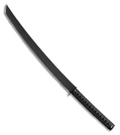 Cold Steel Black Tactical Katana Machete 97TKMS Fixed Blade Knife