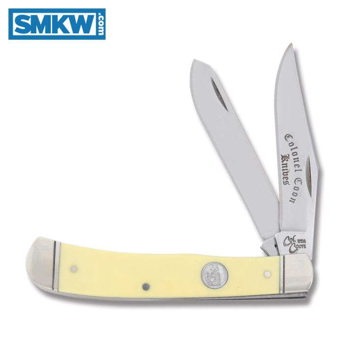 product image for Colonel Coon Yellow Synthetic Trapper Model CC54 Pocket Knife