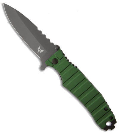 product image for Combat-Ready Green Bomber Spring Assisted Knife