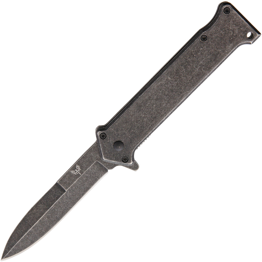 product image for Combat-Ready Gray Stiletto Model Undefined Folding Knife 3.5" Blade