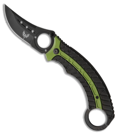 product image for Combat Ready Stitch Green Black Liner Lock Knife