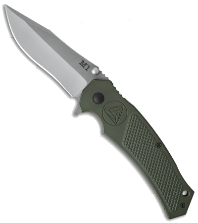 product image for Combative Edge M1 OD Green Spring Assisted Clip Point Knife