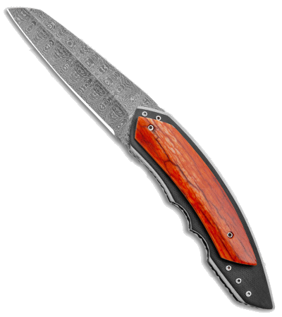 product image for Corrie-Schoeman Snout Model Titanium Liner Lock Knife Giraffe Bone Damascus Blade