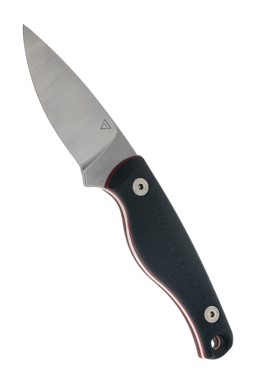 product image for Creely Blades PG Mako Black G10 with Red Liners EDC Fixed Blade Knife