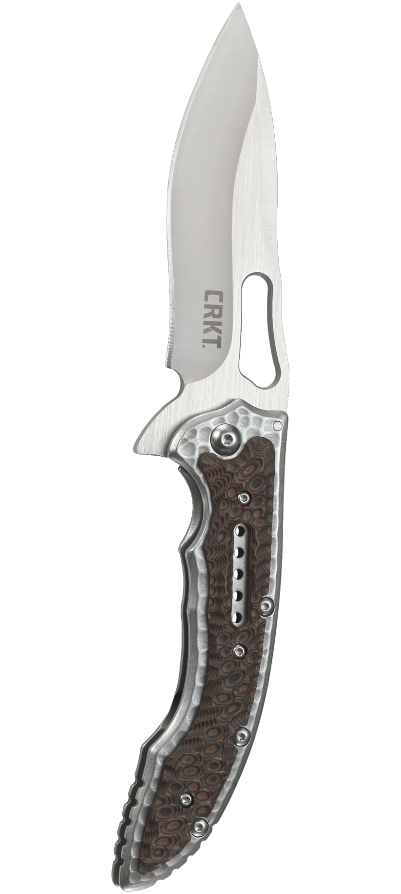 product image for CRKT Fossil Frame Lock Folding Knife Stainless Steel & G10 3.96" Satin 5470