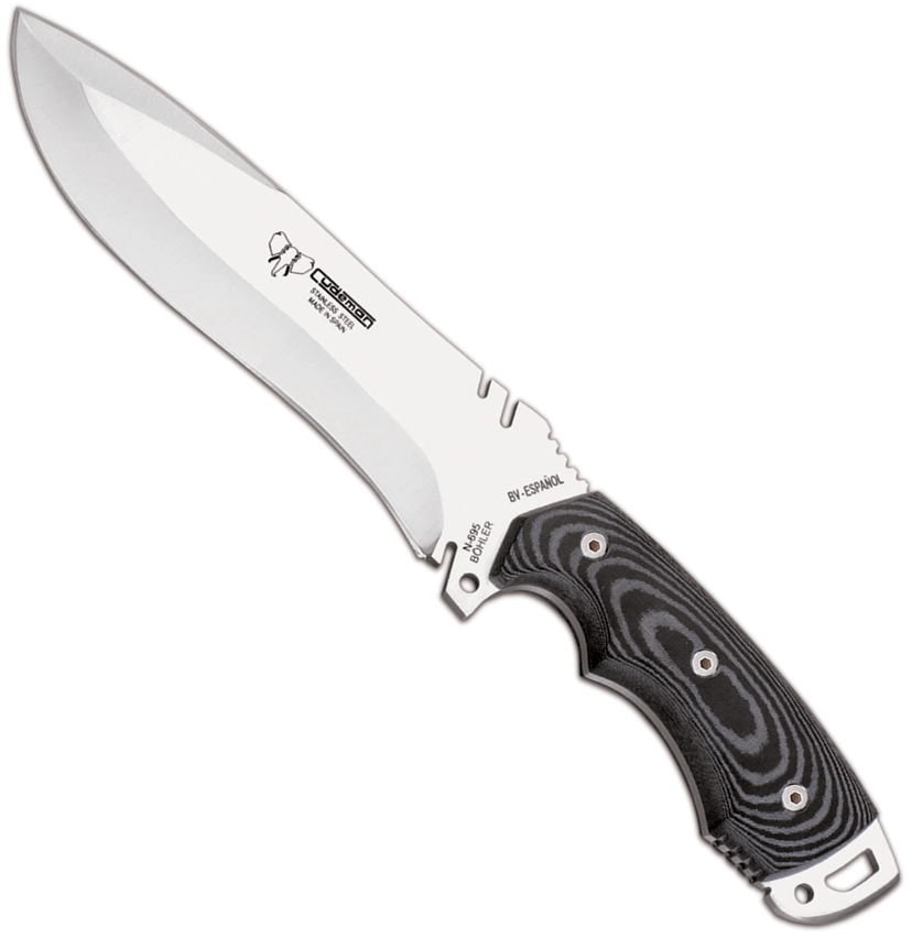 product image for Cudeman Black Micarta Handle Fixed Blade 7.13" N695 Stainless Knife