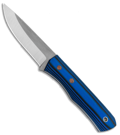 product image for Cumming Bladeworks Bushmaster Black/Blue G-10 Handle AEB-L Stainless Steel Fixed Blade