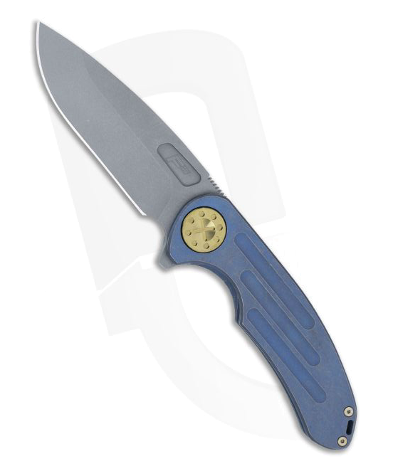 product image for Curtiss Knives F3 Blue Titanium Magna Cut Slicer Flipper