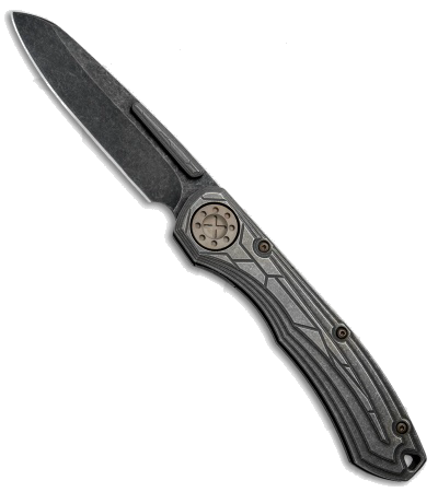 product image for Curtiss Custom Knives 561 Black Titanium Liner Lock Knife CTS-XHP Stonewash Blade