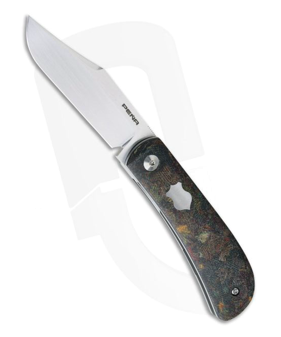 Custom Enrique Pena Lannys Clip Front Flipper Vinto Rag Micarta 4202