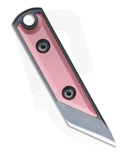product image for Custom NCC Knives Pink EDC Kiridashi O1 G10 Fixed Blade 4205