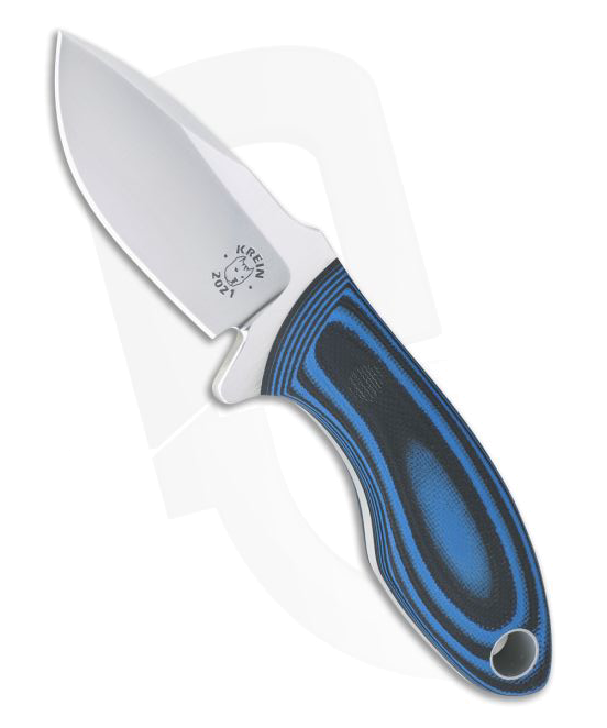 Custom Hydra Blasted Blue Black G10 Fixed Blade Knife product image