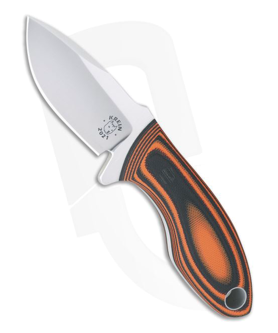 Custom Tom Krein Hydra Orange Black G10 Nitro V Fixed Blade Knife