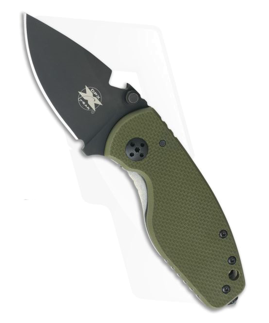 product image for D-px-gear HEAT OD Green G-10 Ti Frame Lock Black D-2