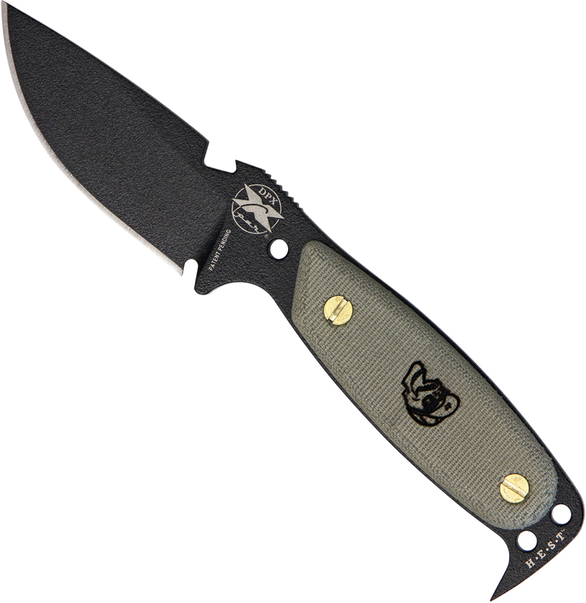 D-Px-Gear HEST Original Green Canvas Micarta Fixed Blade Knife 3 13