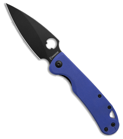 Daggerr Sting Mini Liner Lock Knife Blue G10 3.5 Blackwash