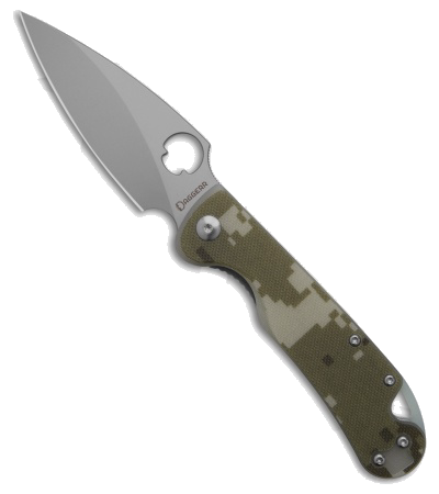 Daggerr Zhalo Mini Liner Lock Knife Camo G-10 Bead Blast VG-10