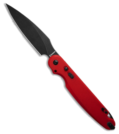 product image for Daggerr Parrot Button Liner Lock Knife Red G-10 4.75" Black SW
