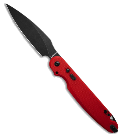 Daggerr Parrot Button Liner Lock Knife Red G-10 4.75" Black SW