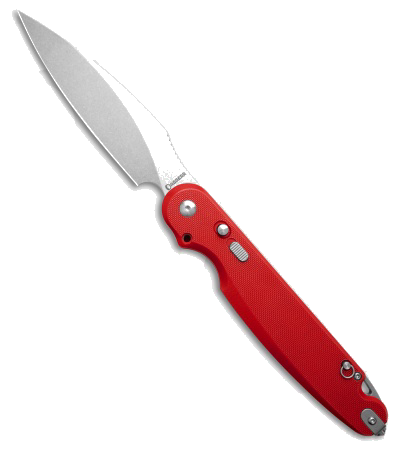 product image for Daggerr Parrot Button Liner Lock Knife Red G10