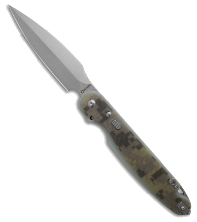 Daggerr Nestor Camo G-10 Button Liner Lock Knife 4.75" Stonewash