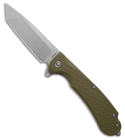 Daggerr Knives Yakuza Liner Lock Knife Olive FRN 3 5 Stonewash