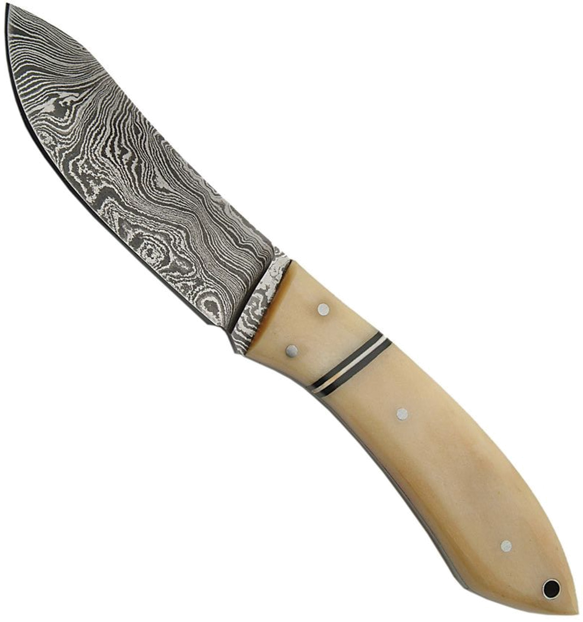 Damascus-Blade Skinner Nat Bone DM 1073 BO