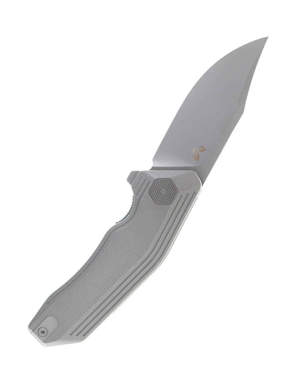 product image for Damned Designs Cerberus Folding Knife Stonewash Finish