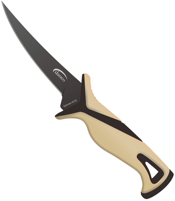 product image for Danco Pro Series Fillet Knife 5" Black 1.4116 Stainless Blade Sandstorm Handle