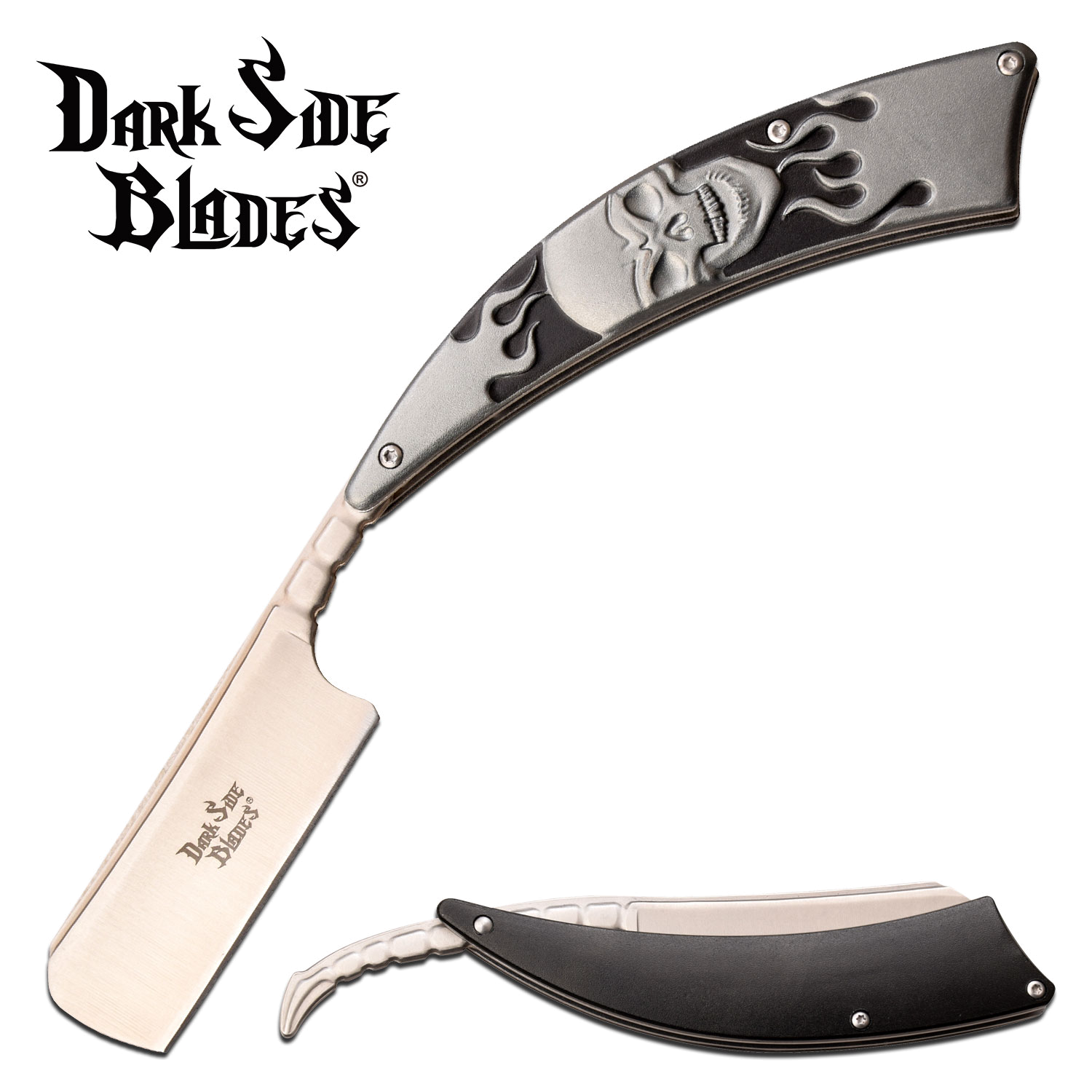 product image for Dark Side Blades Black Silver Straight Razor