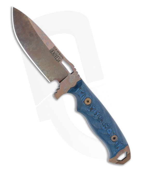 Dawson Knives Nomad Arizona Copper Magnacut Blue Black G 10
