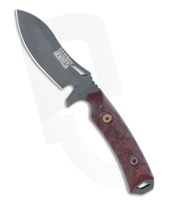 product image for Dawson Knives Harvester Apocalypse Black Magnacut Red Black G 10