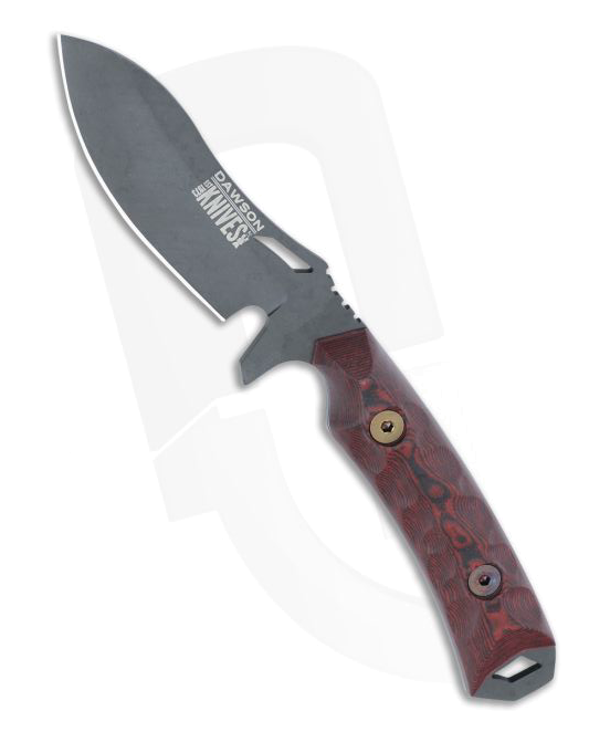 Dawson Knives Harvester Apocalypse Black Magnacut Red Black G 10