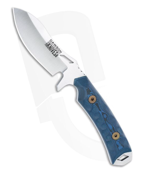 Dawson Knives Harvester Satin Magnacut Blue Black G 10