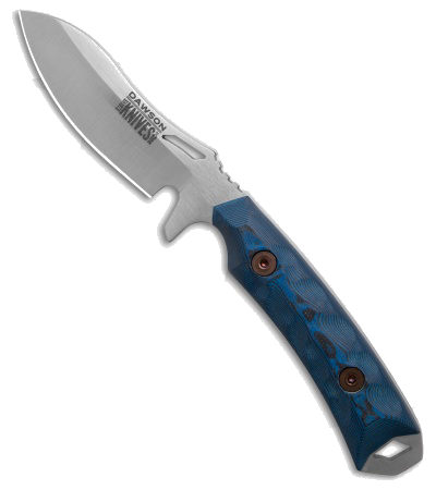 product image for Dawson Knives Harvester Magna Cut Fixed Blade Knife Black Blue G 10 3 Satin