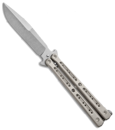 product image for DDR Darrel Ralph Tactical DRT Balisong Butterfly Knife Titanium Satin Trident S30V