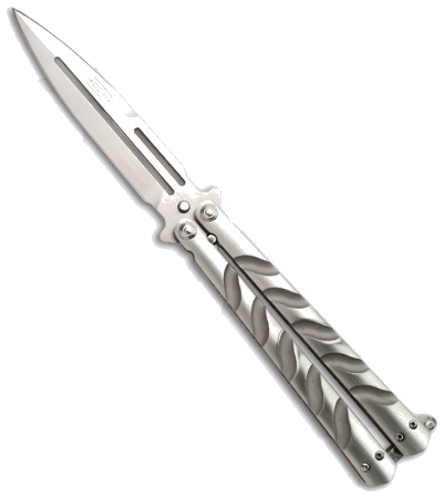 product image for DDR Darrel Ralph Venturi VII Bayonet Butterfly Knife Stainless Steel Handles Satin Blade S30V